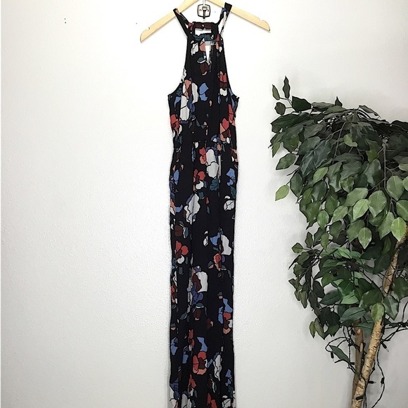 ASTR Black Floral Jumpsuit - Picture 1 of 8